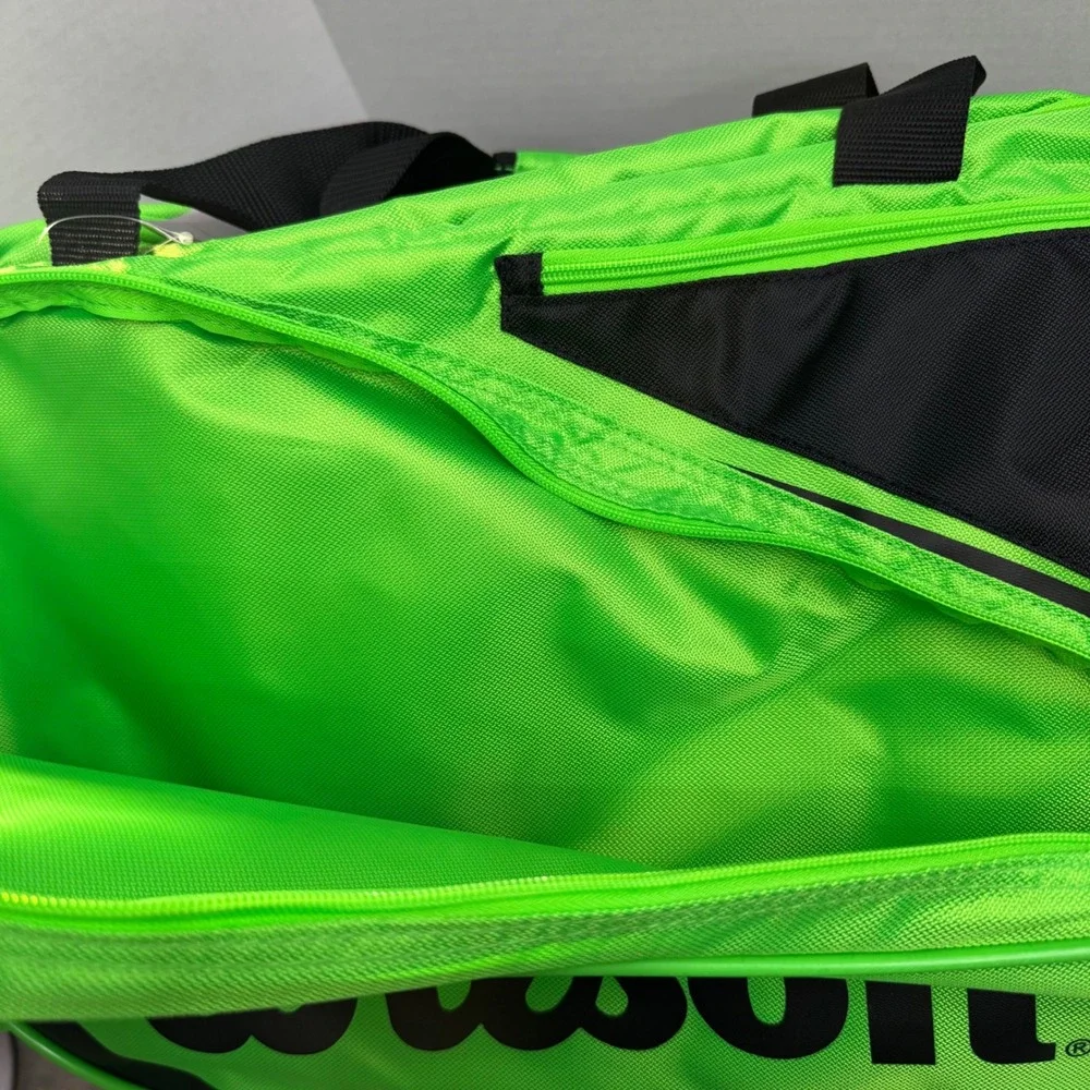 Wilson All Gear Pickleball Bag Neon Green Black Duffle Racket WRZ618300 NWT New